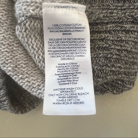 Chaps Black Grey Sweater B8/39 - Picture 6 of 9